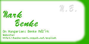 mark benke business card